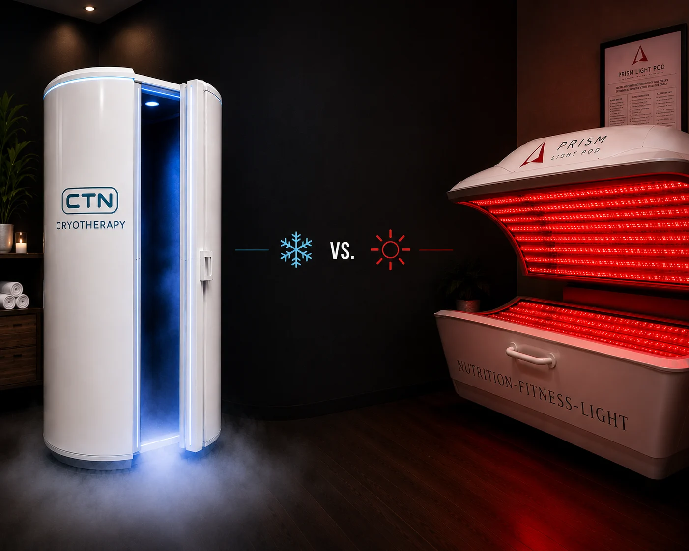 Cryotherapy and red light therapy comparison at Revive Wellness & Beauty in Powell, Ohio