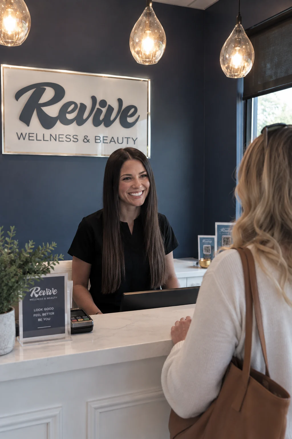 Progesterone Therapy Consultation Woman speaking with a medical provider about hormone therapy at Revive Wellness & Beauty in Powell, Ohio.